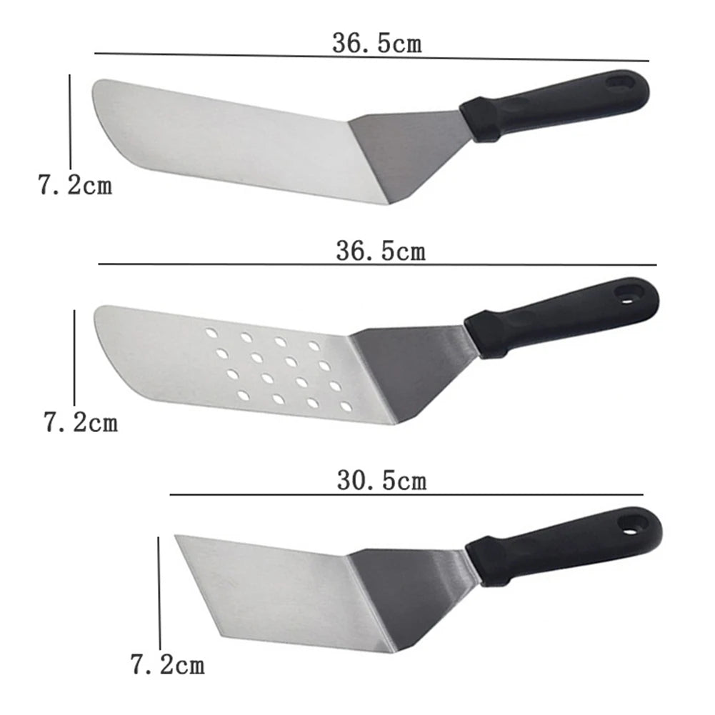 Stainless Steel Steak Fried Shovel Leaky Spatula Pizza Peel