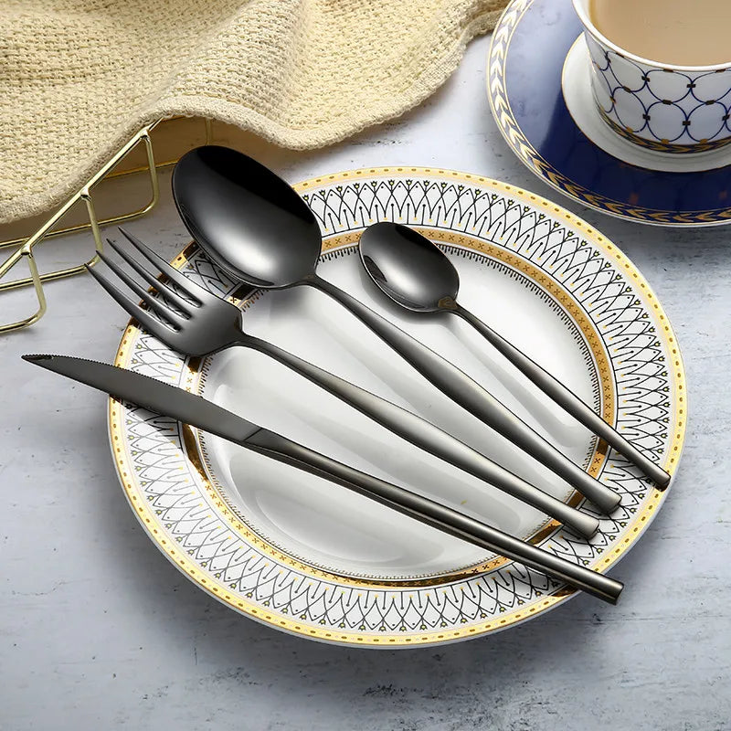 Stainless Steel Cutlery Silverware Spoon Set Dinner Set
