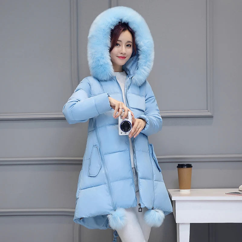 Oversize Winter Jacket Women Parka New Hooded Outerwear Warm Down Cotton Jacket