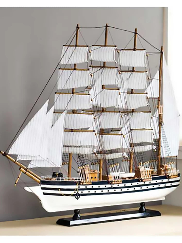 Wood Ship model Ornaments living room Crafts modern home decoration