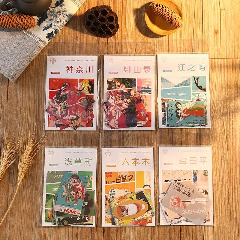 20 pcs/pack Japanese retro Scrapbooking Stickers Aesthetic Paper Sticker