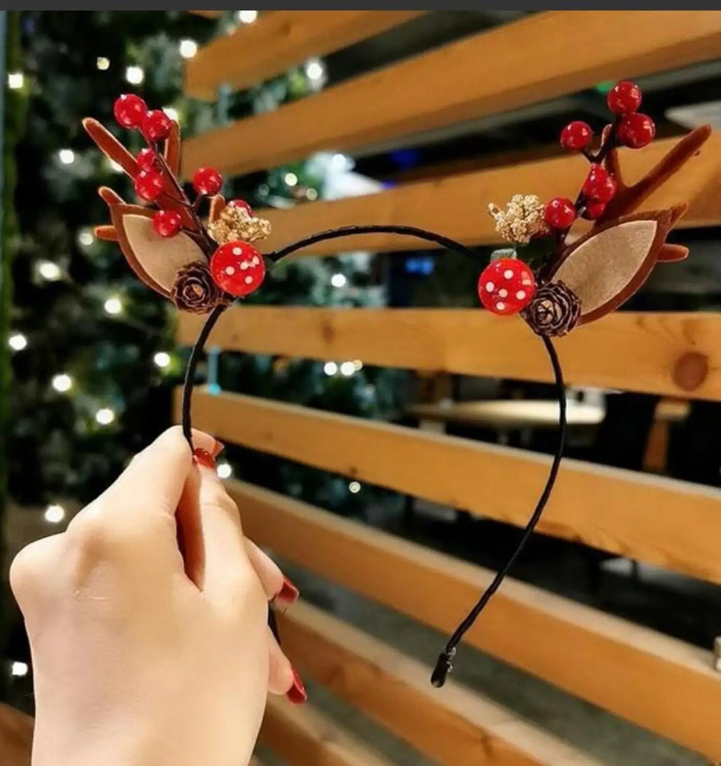 Elk Antler Headband Forest Branch Deer Ear Christmas Party Headwear Hair Accessories