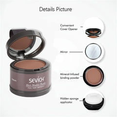 Sevich Hair Line Powder 4g Black Root Cover Up Natural Instant Waterproof Hairline Shadow Powder Hair Concealer Coverage 13color