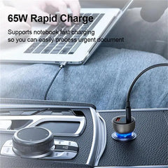 65W USB Car Charger Quick Charge 4.0 3.0 QC4.0 QC3.0 Type C PD Fast Car Charging Charger For iPhone Xiaomi Mobile Phone