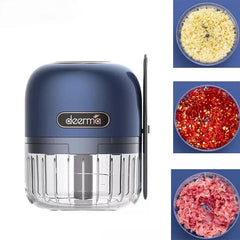 Deerma Electric Garlic Food Vegetable Chopper Squeezer Meat Grinder Wireless Mini Crushed Garlic Masher Machine