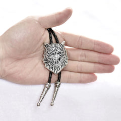 New style wolf head bolo tie collar rope hanging fashion men's and women's clothing pendant bolo tie accessories