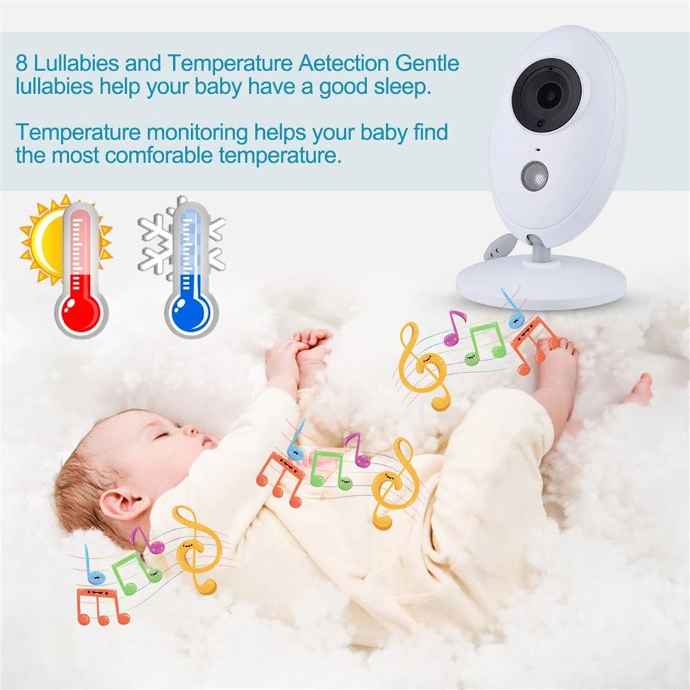 Baby Monitor Video Camera Audio 3.5 inch LCD Screen Child Nanny Security with Night Vision 2 Way Talk VOX Mode