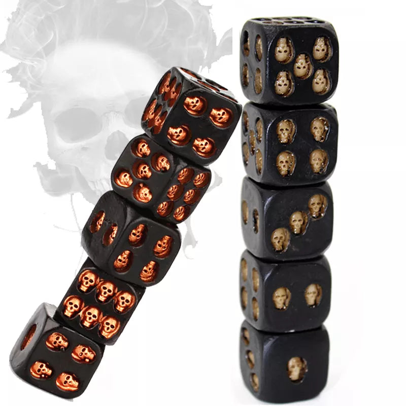 Resin Skull Dice Statue Halloween Board Game Dice Office Desk Decor