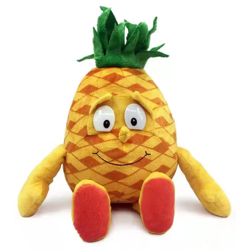 25㎝ Vegetables Fruits Plush Toys Cute Watermelon Garlic Pineapple Banana Soft Stuffed Elf  Plushie Doll for Kids Best Gifts