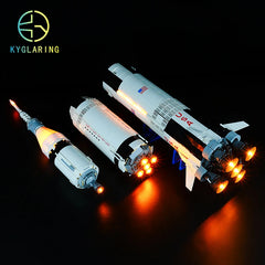 Kyglaring Led Lighting Set DIY Toys for Ideas 21309 Apollo Saturn V Building Blocks(Not Included Building Blocks)