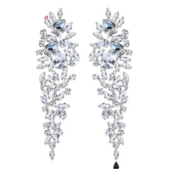 Fashion Charm AAA Cubic Zircon Leave Pendant Earrings For Women