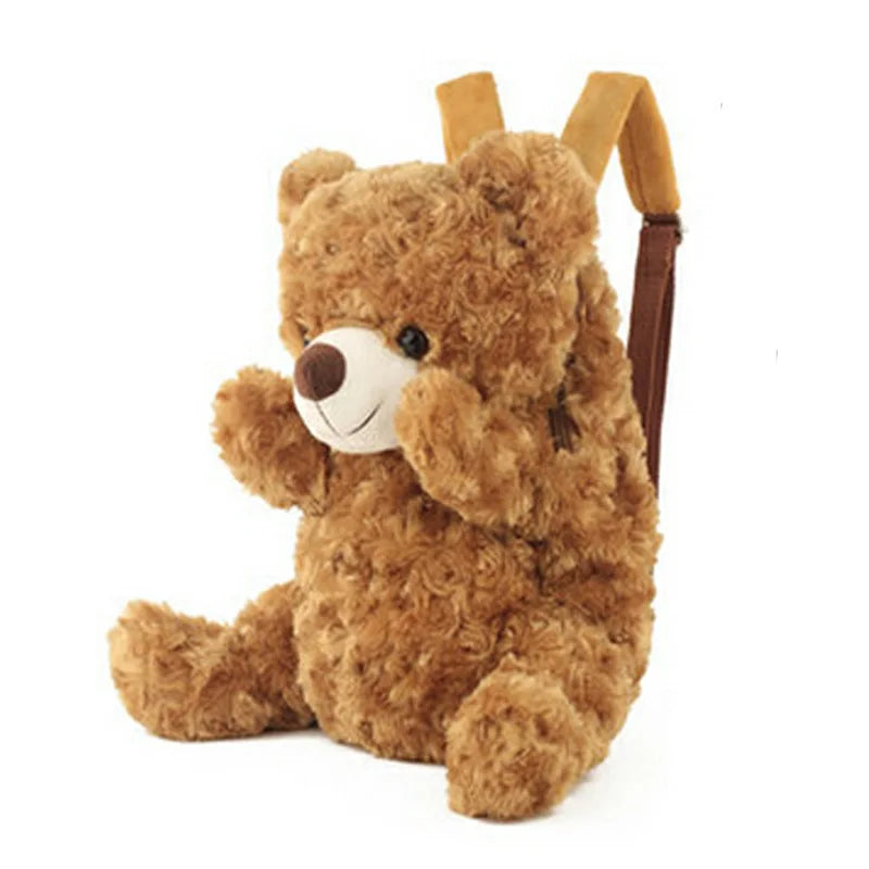 Children Cute Plush toy Lovely Cartoon Brown Bear Backpack Kawaii