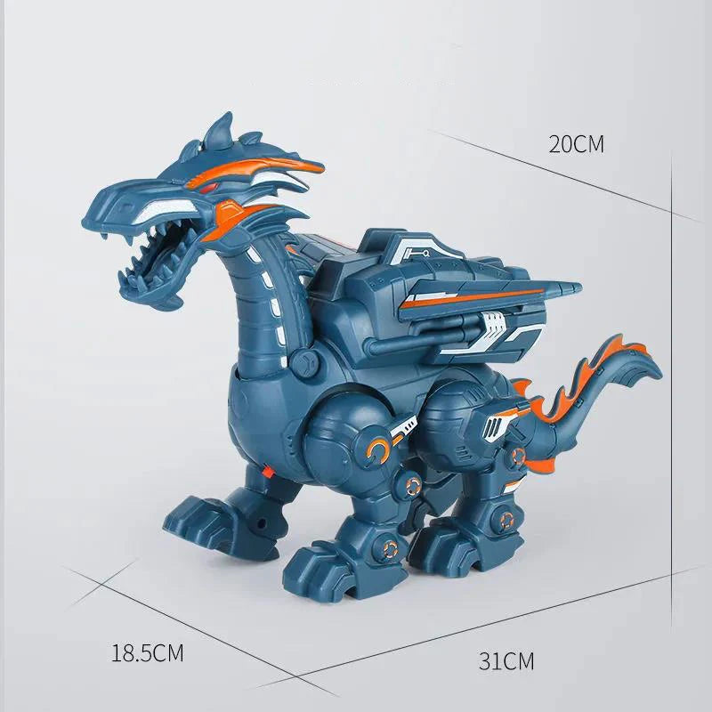 Simulation Fire Mechanical Dinoasur Water Spray Cool Light Electric Children Entertainment Puzzle Model Game Toys