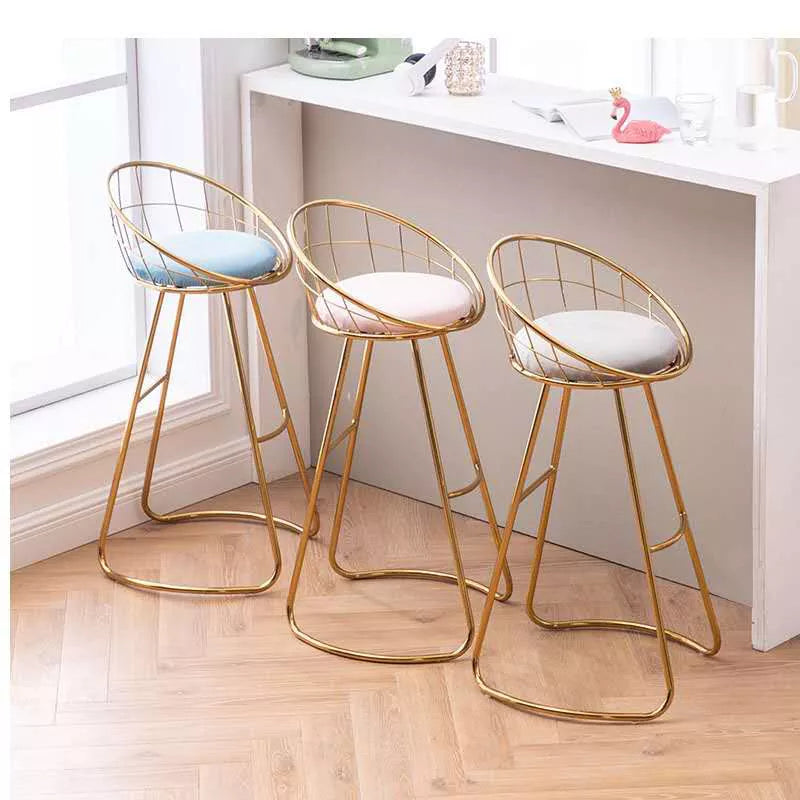 Bar stool modern wrought iron household furniture simple high stools