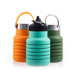 550ml Smart Portable Sports Water Bottle Silicone Foldable Mug Water Cup Outdoor Sports Bicycle Drinkware Cups