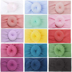 15Pcs Baby Headbands Turban Head Wrap Stretch Bow