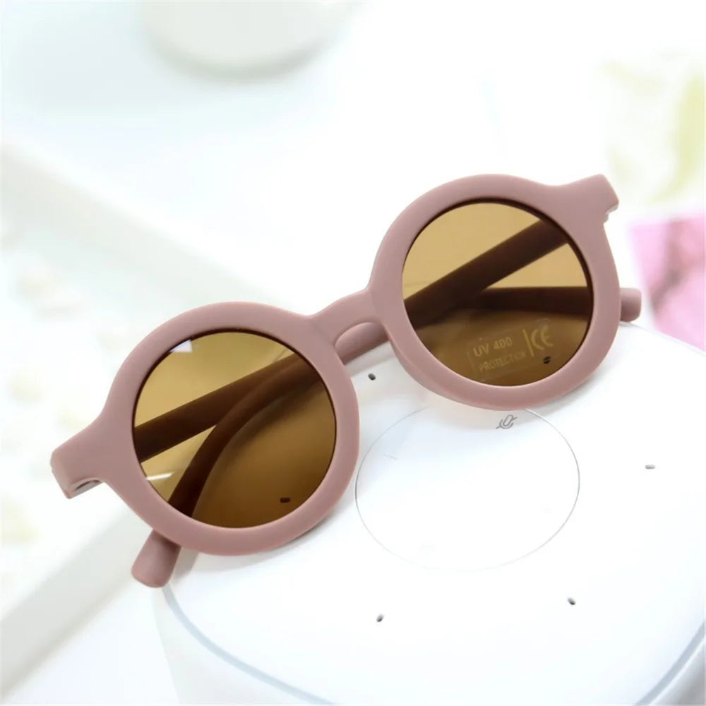 New Child Cute Retro Metal Round Frame Sunglasses  Kids Summer Fashion Wild Glasses Boys And Girls UV400 Protection Eyewear