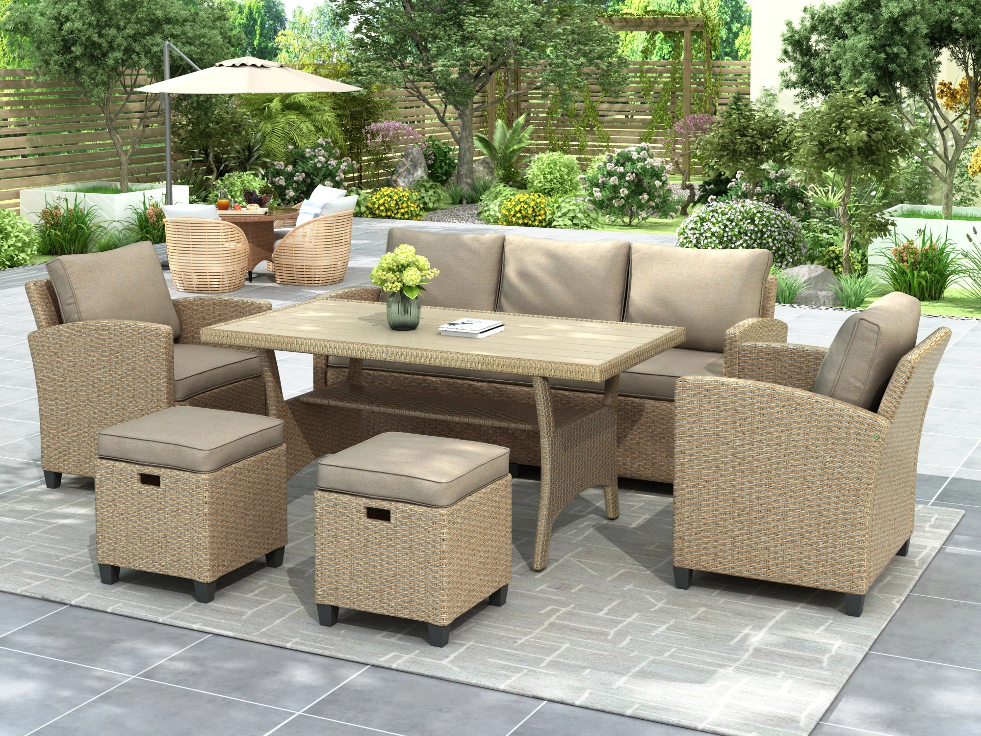 Outdoor Rattan Wicker Furniture Set