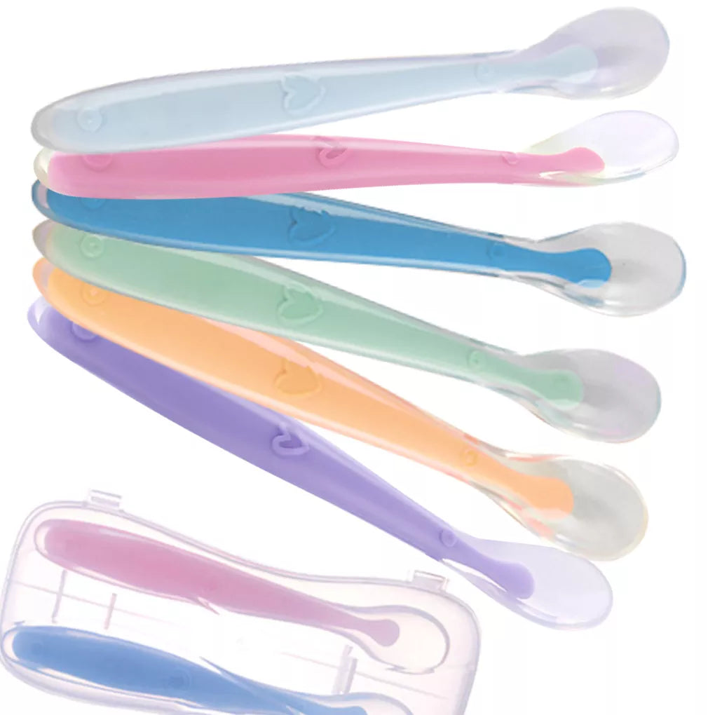 Baby Silicone Soft Spoon Training Feeding Spoons for Children