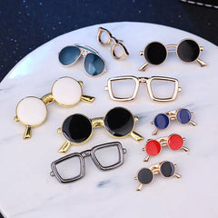 Fashion Alloy Enamel Oil Glasses Sunglasses Pins Brooches Men's