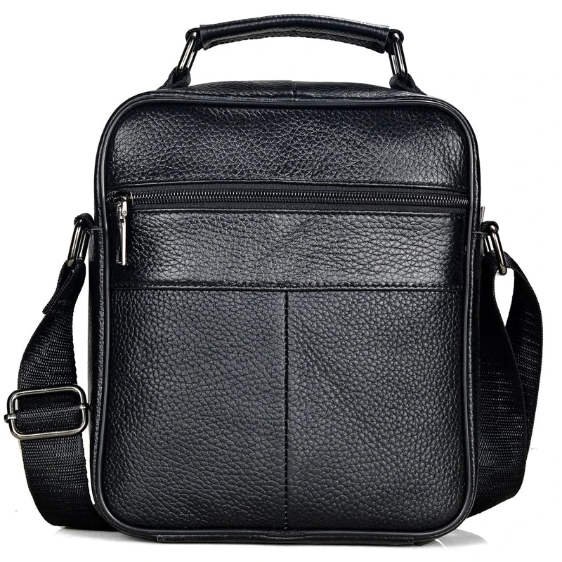 Men Genuine Leather Handbags Male High Quality Cowhide Leather Messenger Bags