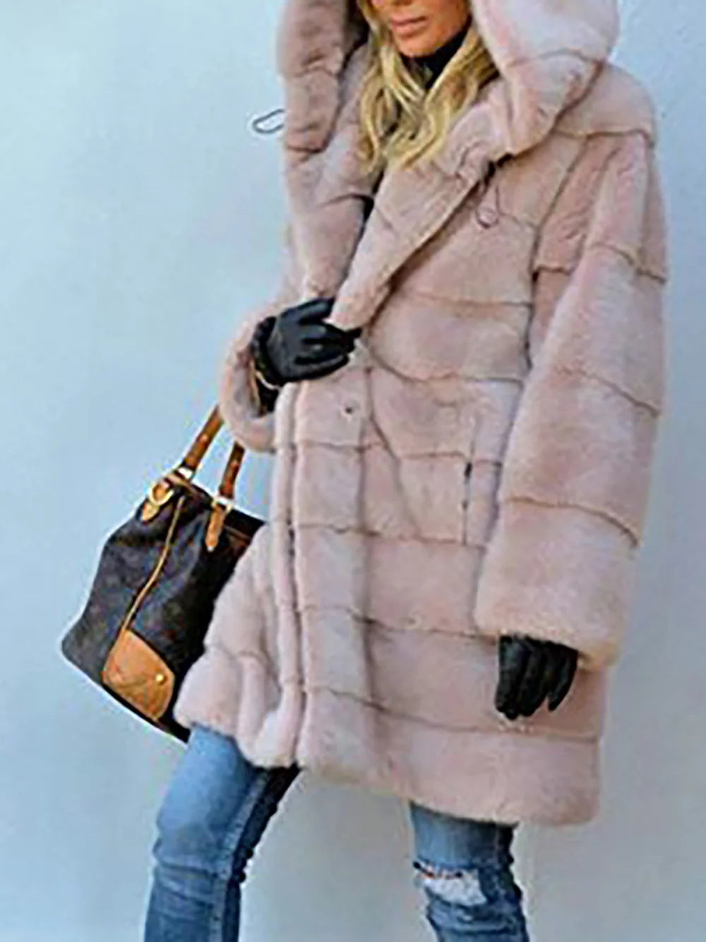 Large Fur Collar Hooded