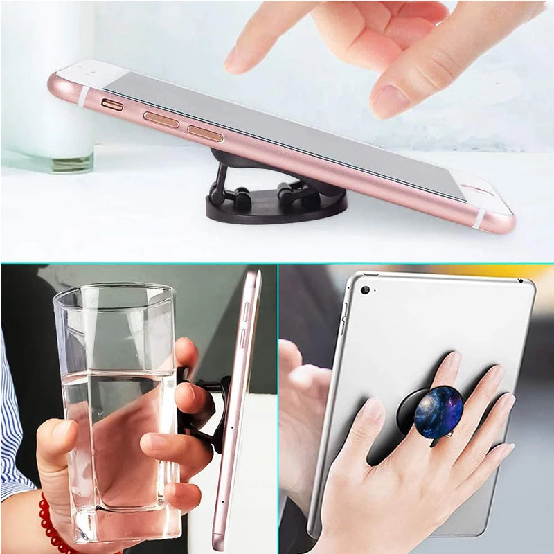 Universal Round Phone Socket Grip For Girls Folding Phone Holder