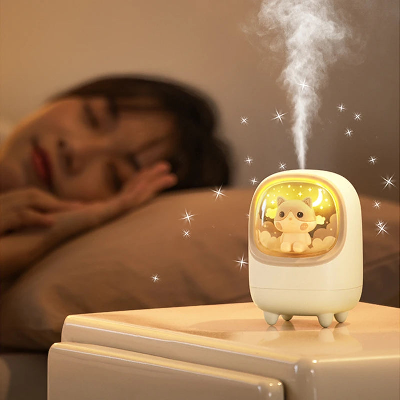 Cartoon Wireless Air Humidifier USB Rechargeable Portable Mini Aromatherapy Mist Maker