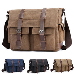 Men's Vintage Canvas Bag Men Casual Crossbody Bag For Men Messenger Bag Man Travel Shoulder Bags