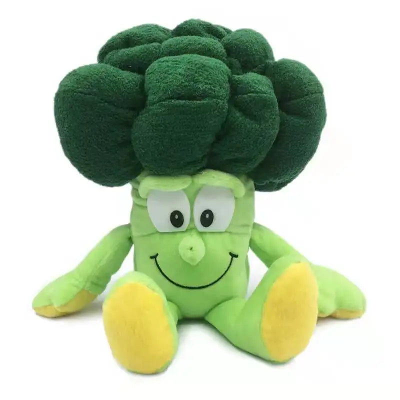 25㎝ Vegetables Fruits Plush Toys Cute Watermelon Garlic Pineapple Banana Soft Stuffed Elf  Plushie Doll for Kids Best Gifts