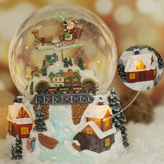 Christmas Music Box Kids Birthday Gift Snowflake Crystal Ball Music Box