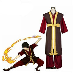 Avatar The Last Airbender Zuko Cosplay Costume King's Prince Uniform Anime Aang Zuko Cosplay Shoes Wig For Halloween Party