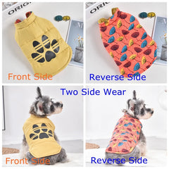 Two Side Wear French Bulldog Terrier Coat Jacket Costume Pets