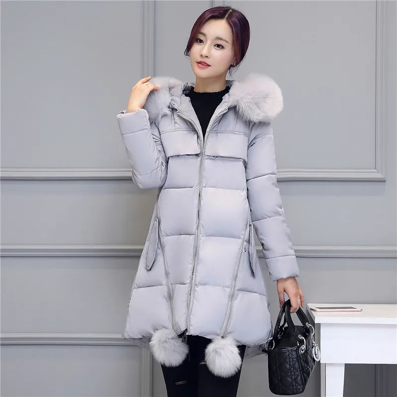 Oversize Winter Jacket Women Parka New Hooded Outerwear Warm Down Cotton Jacket