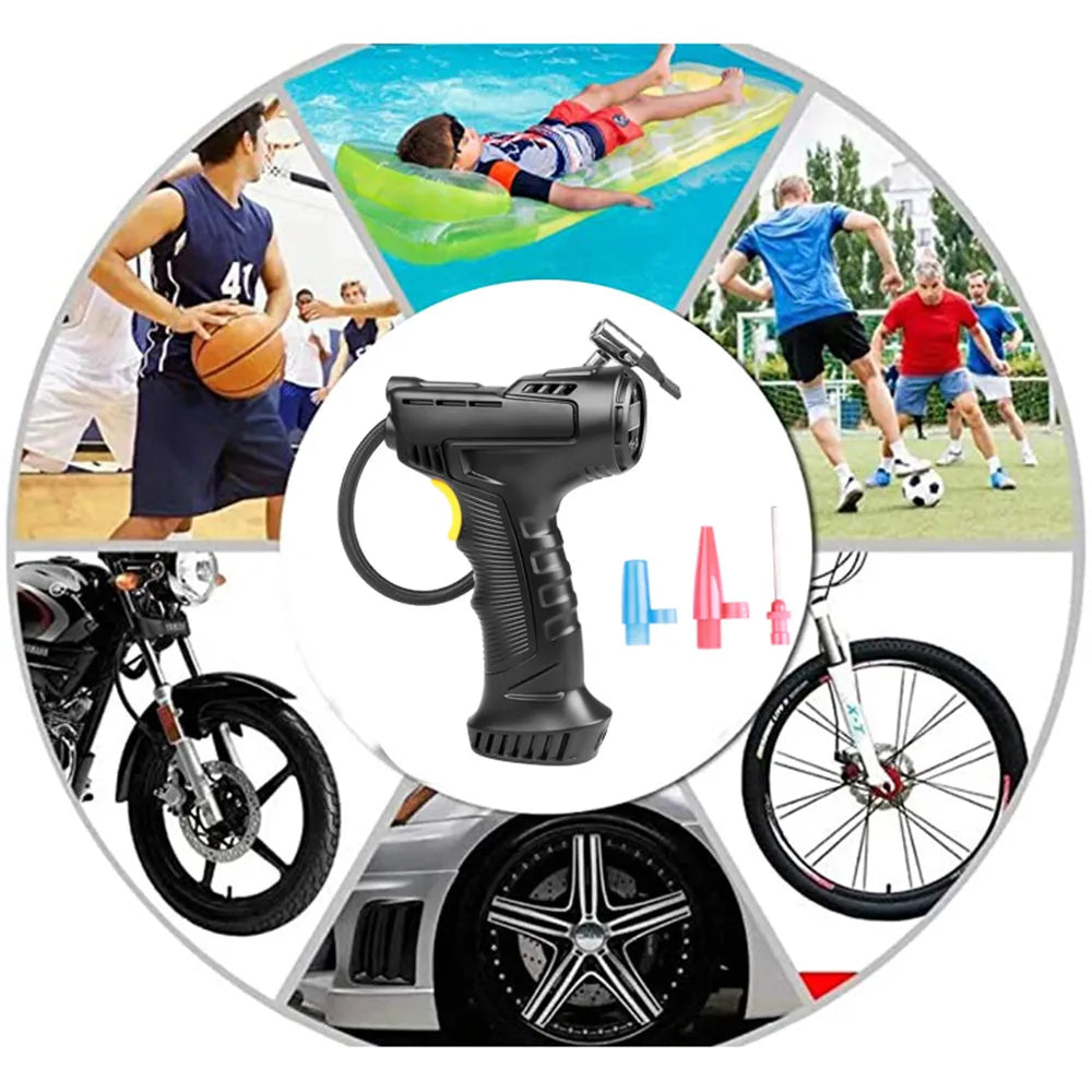 120W Rechargeable Air Compressor Wireless Inflatable Pump Portable Air Pump