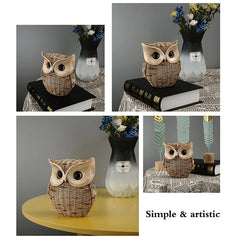 Statues Sculptures Decorative Owl Resin Living Room Ornaments Home Modern Figurines