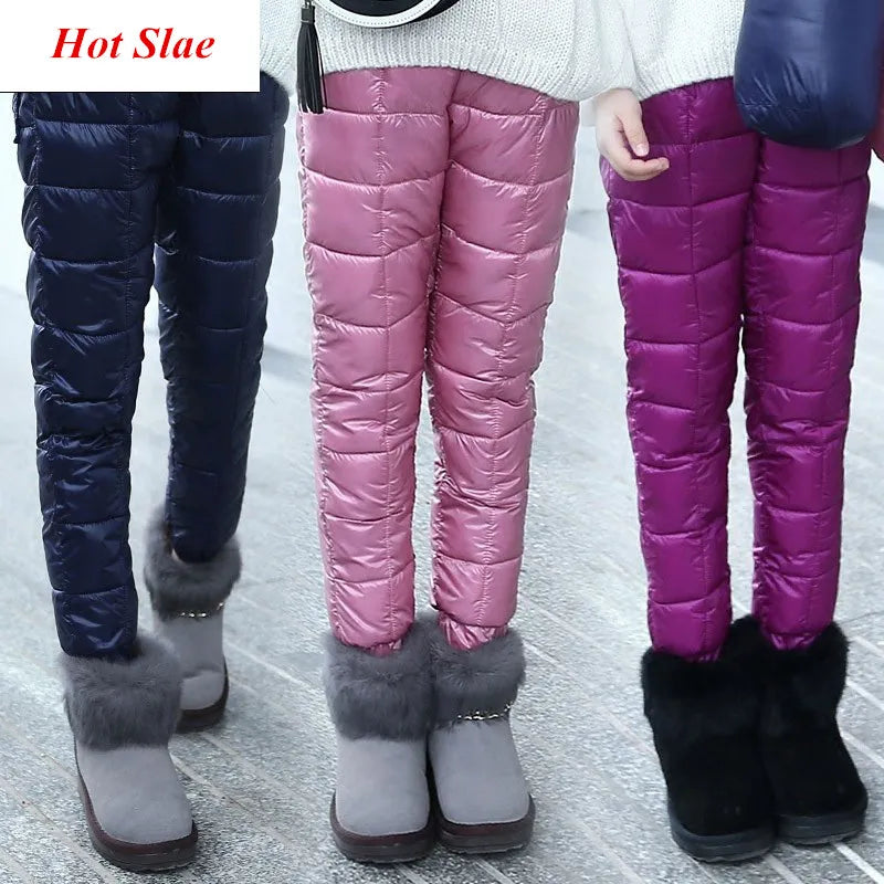 Winter Children Down Cotton Clothing Boys Pants