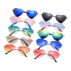 Women Heart Shape Sunglasses luxury Brand Designer Men Metal Frame Sun Glasses