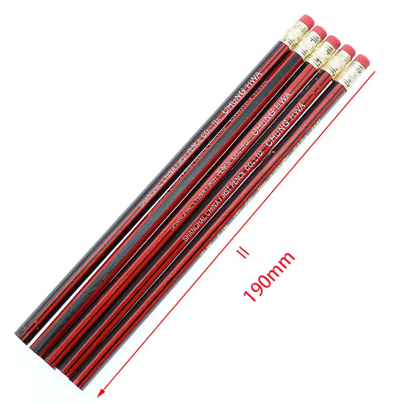 5pcs Hb Standard Pencil Classical Wood Lead-Free Quality Child Student Learning Stationery School Office Supplies Pencil