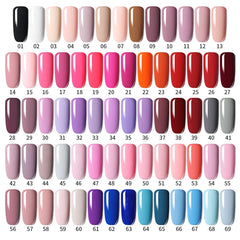 Gel Nail Polish Bright Color Nail Gel Semi Permanent UV Varnish Manicure Soak Off Top Base