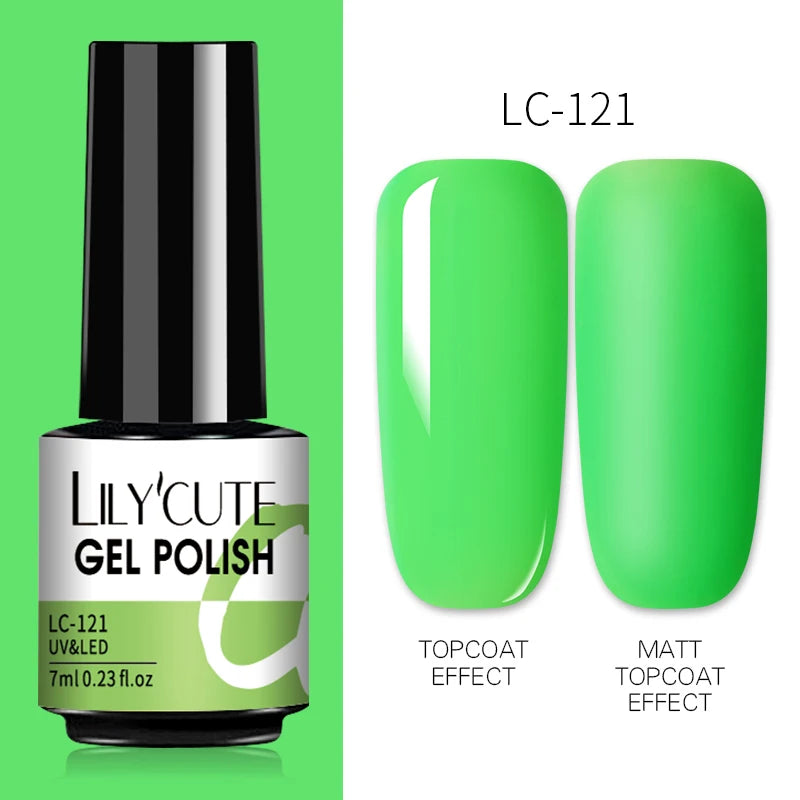 Gel Nail Polish Bright Color Nail Gel Semi Permanent UV Varnish Manicure Soak Off Top Base