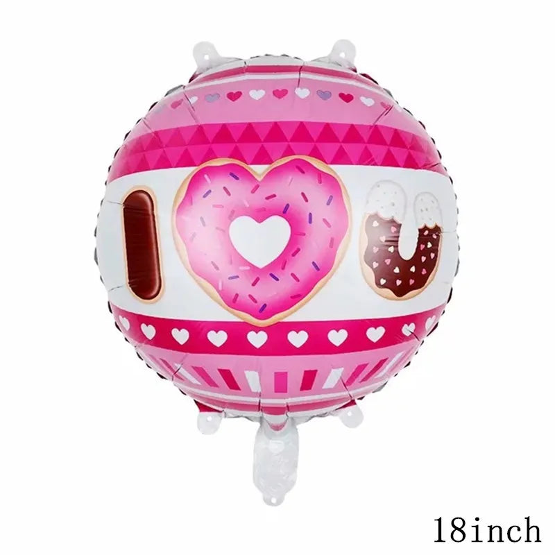 Donut globos Foil Balloon Fruit Ice Cream Helium Balloon Birthday Party