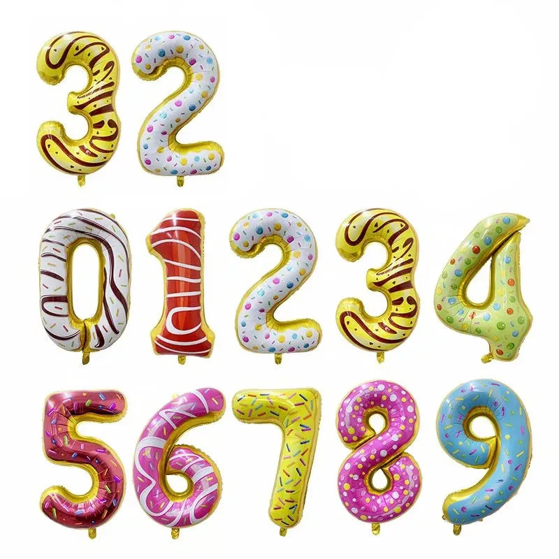 Donut globos Foil Balloon Fruit Ice Cream Helium Balloon Birthday Party