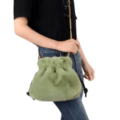 Fashion Women's Plush Crossbody Bags Stylish Ladies Girls Faux Fur Bag