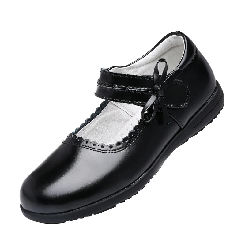 Spring and Autumn model new girls shoes students show school uniform shoes little girl black white princess single shoes