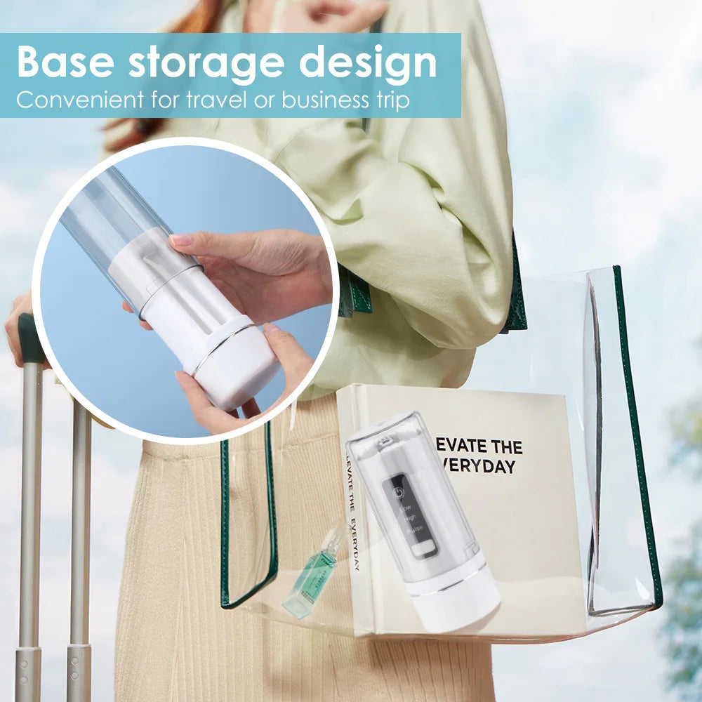 Oral Irrigator +4 Jets 3 Mode USB Rechargeable Water Flosser Portable Dental Water Jet