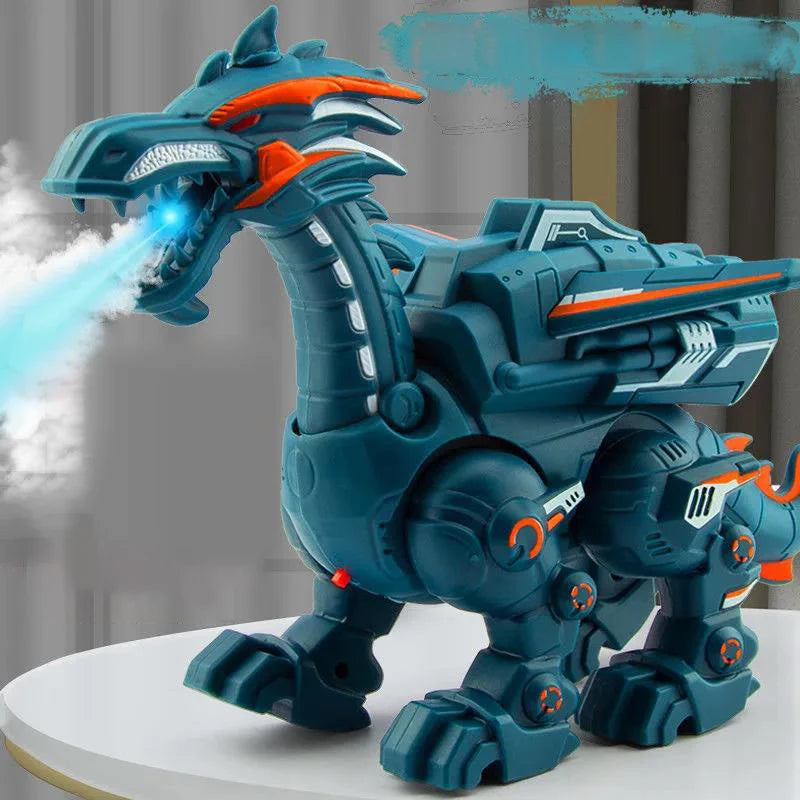 Simulation Fire Mechanical Dinoasur Water Spray Cool Light Electric Children Entertainment Puzzle Model Game Toys