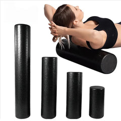 Black Long Massage Yoga Column EPP Extra Firm High Density Foam Roller for Muscle Recovery