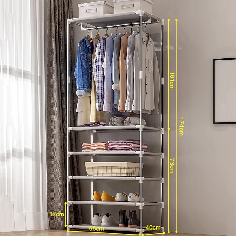 Clothes Stand Clothing Organizer Rack Bedroom Wardrobe