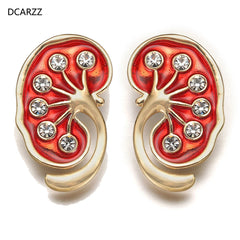 Kidney Pin Medical Gift Doctors Nurse Color Brooches Pins Crystal Trendy Jewellery